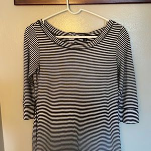 Banana Republic Navy Striped Cotton dress